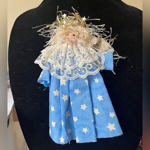 Clothespin Angel Star Dress Ornament
